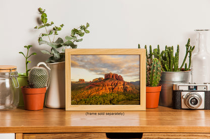 Cathedral Rock, Sedona Arizona Desert Picture Nature Photo Relaxation Artwork for Meditation, Office, and House Decor