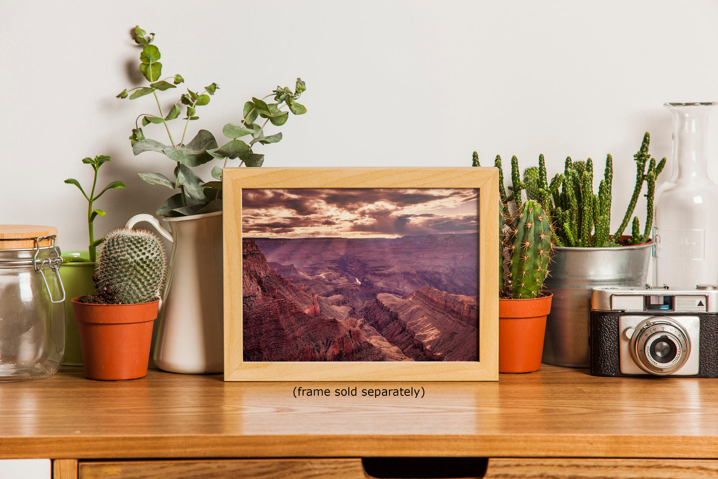 Grand Canyon National Park, Arizona Desert Picture Sunset Nature Photo, Bohemian Style Relaxation Artwork for Meditation, Apartment, Office & House Decor