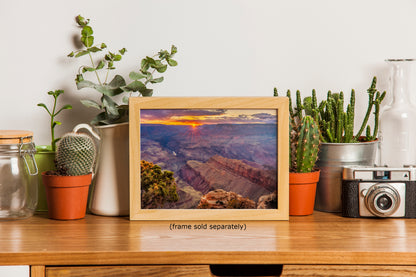 Grand Canyon National Park, Arizona Desert Picture Nature Photo, Bohemian Style Relaxation Artwork for Meditation, Office & House Decor