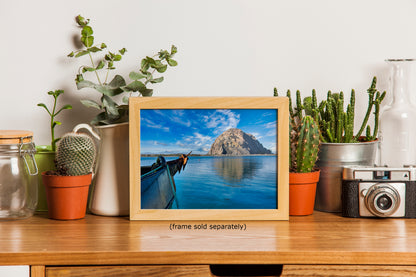 Morro Bay California Coastline Ocean Picture Nature Photo, Morro Rock Coastal Relaxation Artwork, Dorm Room, Office & House Decor