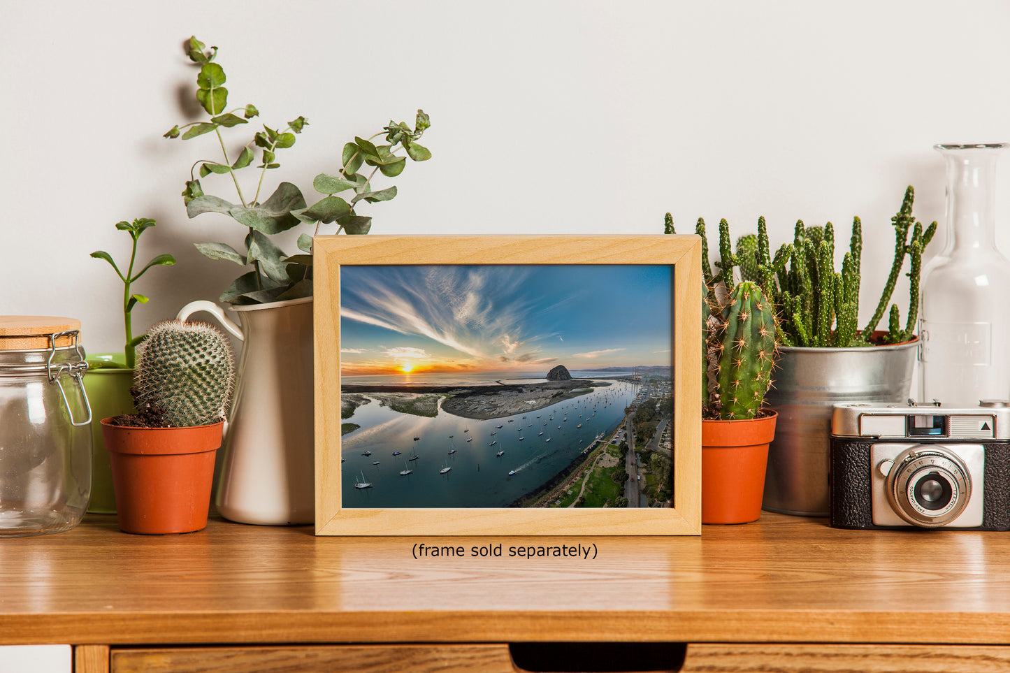 Coastal Wall Art Aerial Morro Bay Ocean Picture California Seascape Nature Photo