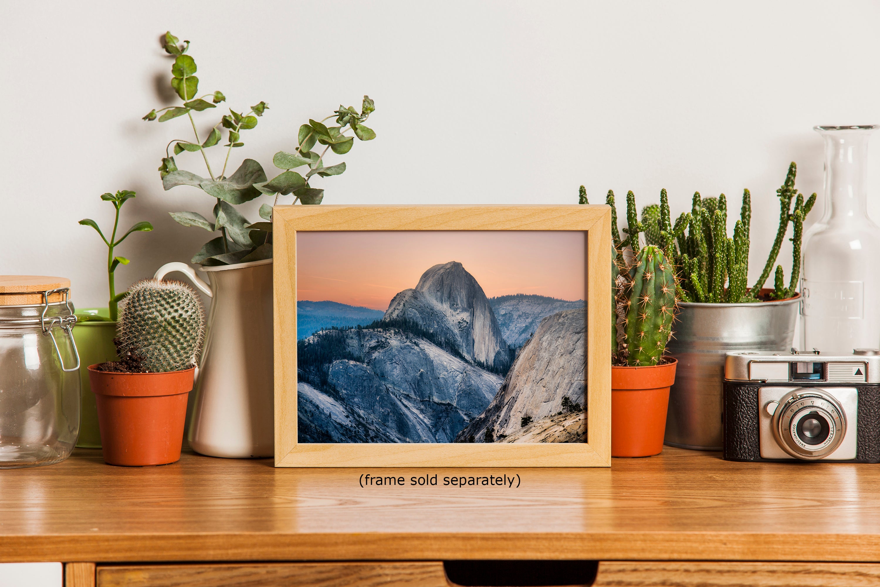 Glacier Point Yosemite National Park Mountain Picture, Half Dome Nature Photo Canvas Relaxation Artwork