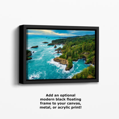 Oregon Coastal Nature Landscape: Serene Pacific Ocean Print Scene for Home Decor & Wall Art