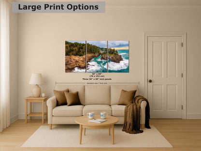 Oregon Coast Ocean Picture - Breathtaking Pacific Northwest Nature Photo for Relaxation, Meditation and Stylish Décor in Apartment Office  Home