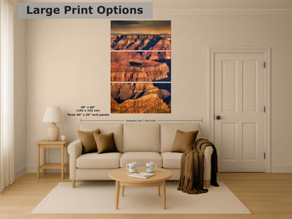 Grand Canyon National Park, Arizona Desert Picture Nature Photo, Bohemian Style Relaxation Artwork for Meditation, Apartment, Office & House Décor