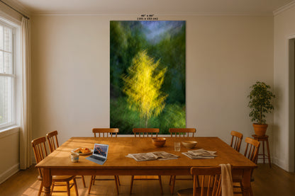 Impressionist Art Forest Picture Abstract Nature Photo, Relaxation Artwork, Forest Bathing Wall Decor, Meditation, Bohemian Style Canvas Print