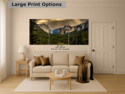 Yosemite National Park Mountain Picture Nature Photo Bohemian Relaxation Artwork for Meditation
