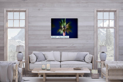 Abstract Palm Tree Wall Art, Vibrant Nature-Inspired Décor, Unique Modern Tropical Artwork for Living Room, Office, or Bedroom