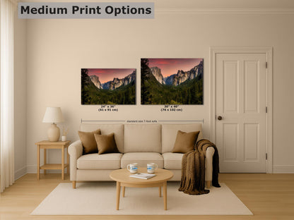 Yosemite National Park Mountain Picture Nature Photo Bohemian Relaxation Artwork for Meditation