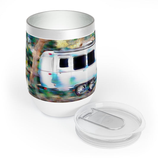 Airstream 12oz Wine Tumbler Gift - Stainless Steel with Press On Slide Closing Lid
