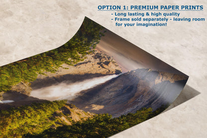 Yosemite National Park Waterfall Picture Nature Photo Bohemian Relaxation Artwork for Meditation