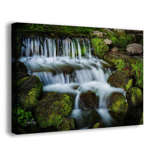 Yosemite National Park Cascading Waterfall Picture Nature Photo Relaxation Artwork for Meditation, Office, Apartment, and House Decor