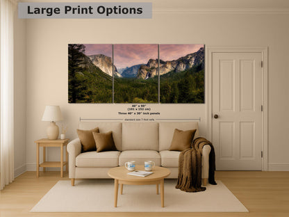 Yosemite National Park Mountain Picture Nature Photo Bohemian Relaxation Artwork for Meditation