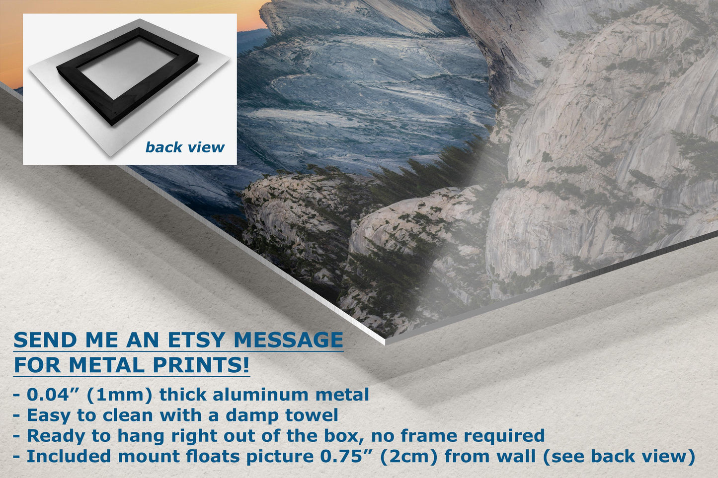 Glacier Point Yosemite National Park Mountain Picture, Half Dome Nature Photo Canvas Relaxation Artwork