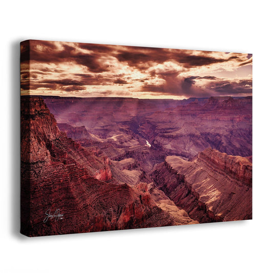 Grand Canyon National Park, Arizona Desert Picture Sunset Nature Photo, Bohemian Style Relaxation Artwork for Meditation, Apartment, Office & House Décor