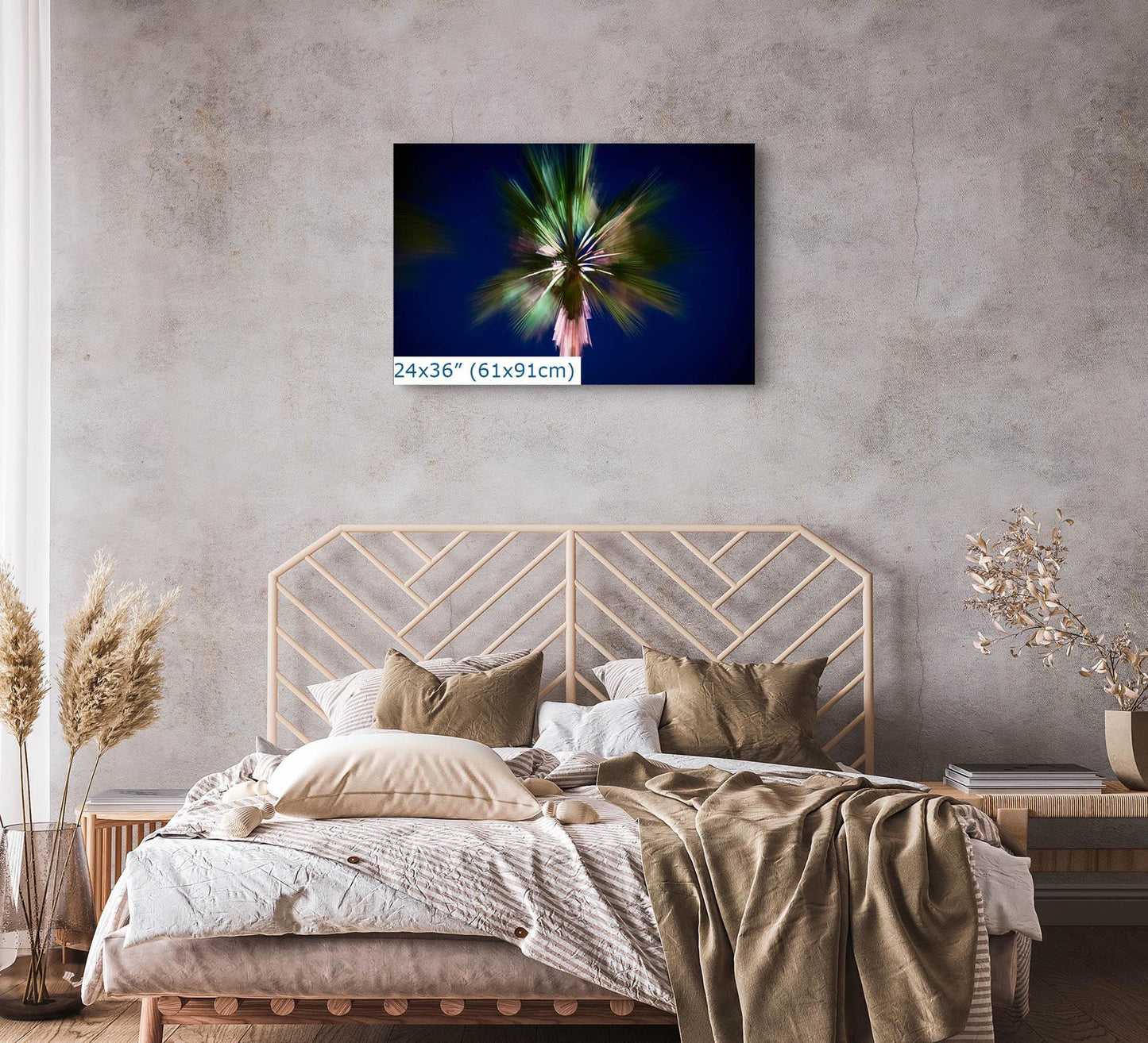 Abstract Palm Tree Wall Art, Vibrant Nature-Inspired Décor, Unique Modern Tropical Artwork for Living Room, Office, or Bedroom