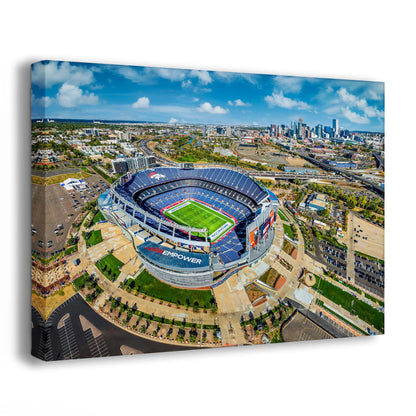 Broncos Wall Art Mile, High Stadium Poster, Denver Colorado Football NFL Stadium Photograph Poster, Man Cave Decor in Paper/Canvas/Metal