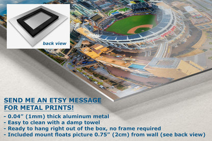 San Diego Padres Baseball Petco Park Skyline Print – MLB Stadium Wall Art for Sports Fans & Home Decor