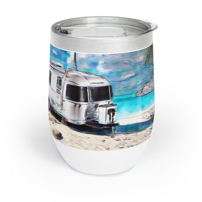Airstream 12oz Wine Tumbler Gift - Stainless Steel with Press On Slide Closing Lid