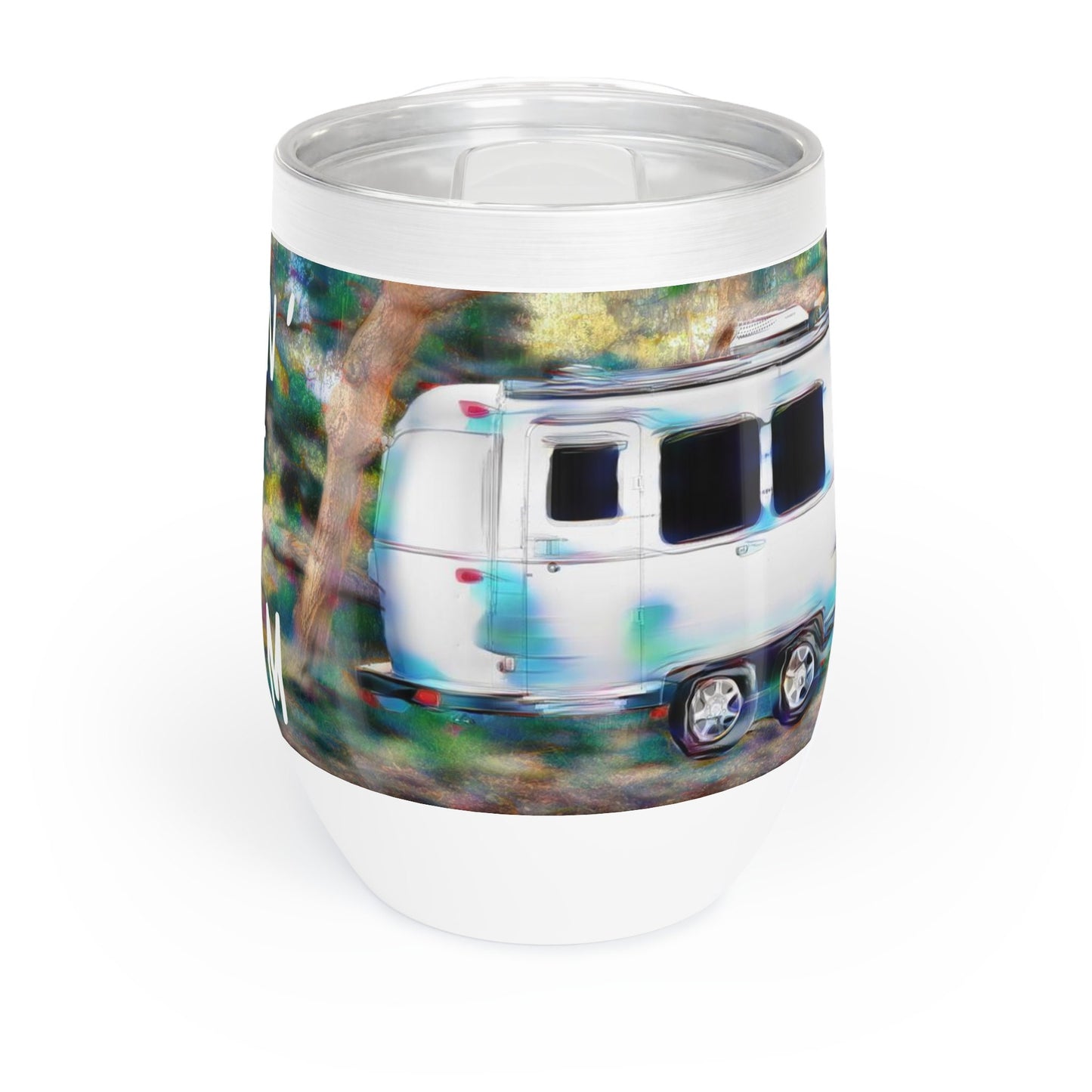 Airstream 12oz Wine Tumbler Gift - Stainless Steel with Press On Slide Closing Lid