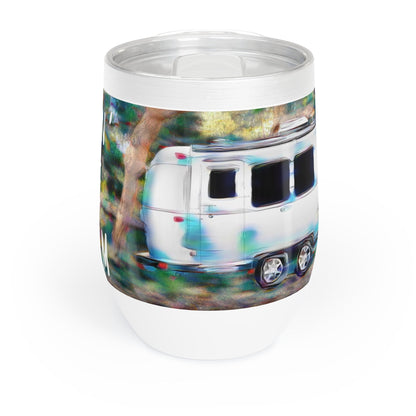 Airstream 12oz Wine Tumbler Gift - Stainless Steel with Press On Slide Closing Lid