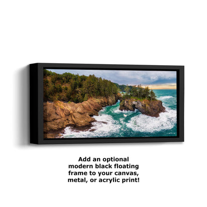 Oregon Coast Scenic Landscape Art Print: Framed Ocean Wall Decor for Home & Office