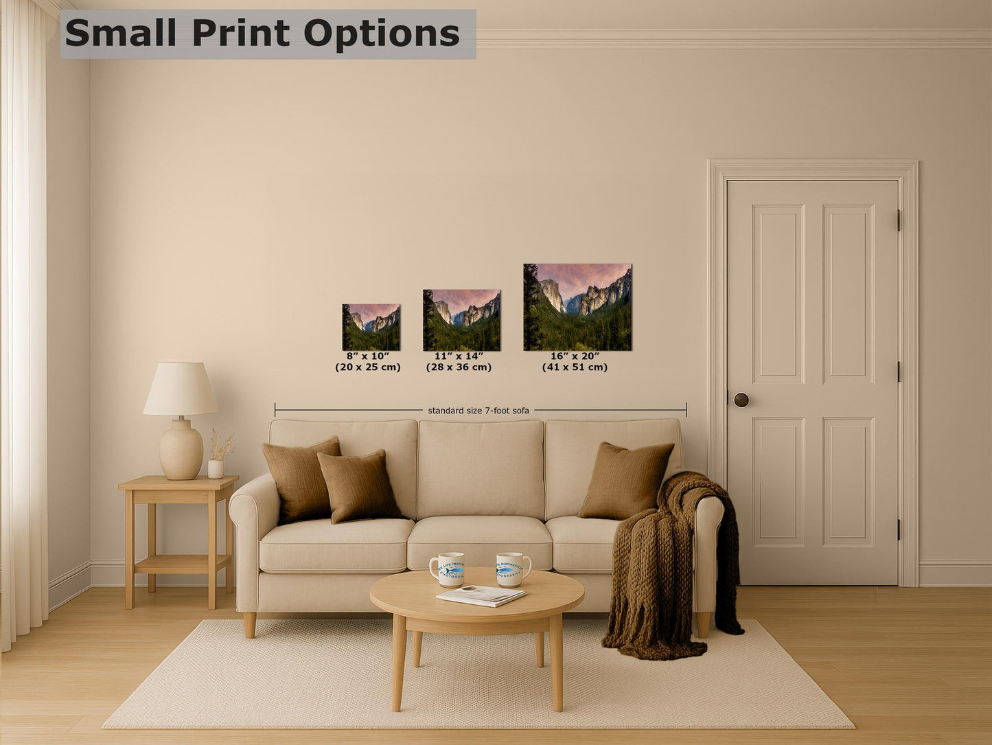 Yosemite National Park Mountain Picture Nature Photo Bohemian Relaxation Artwork for Meditation