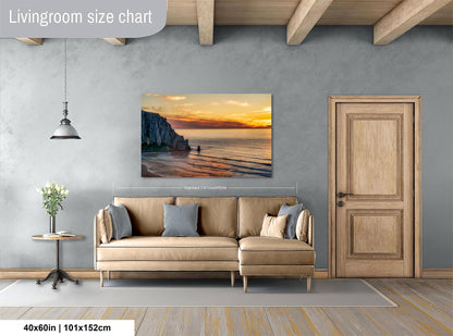 Morro Bay California Coastline Ocean Picture Nature Photo, Morro Rock Aerial Sunset Coastal Relaxation Artwork, Dorm Room, Office & House Decor