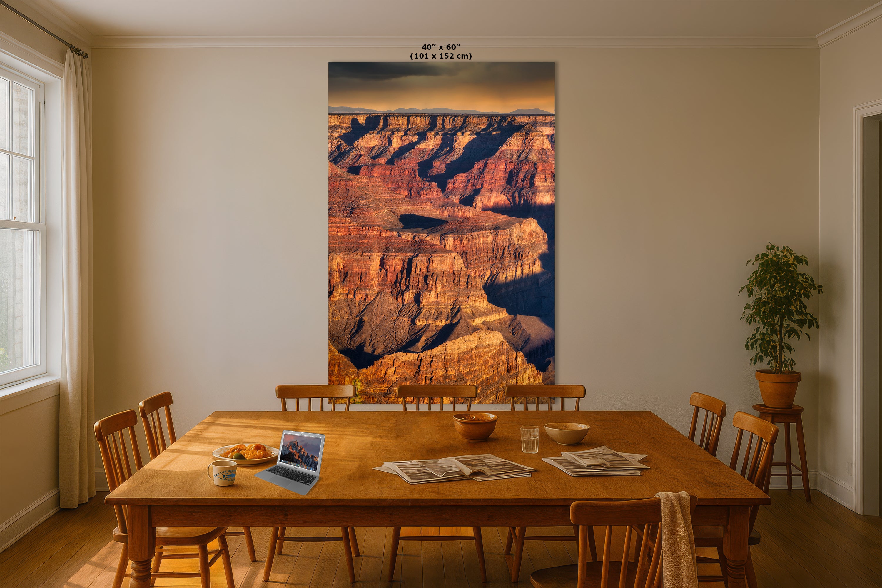 Grand Canyon National Park, Arizona Desert Picture Nature Photo, Bohemian Style Relaxation Artwork for Meditation, Apartment, Office & House Decor