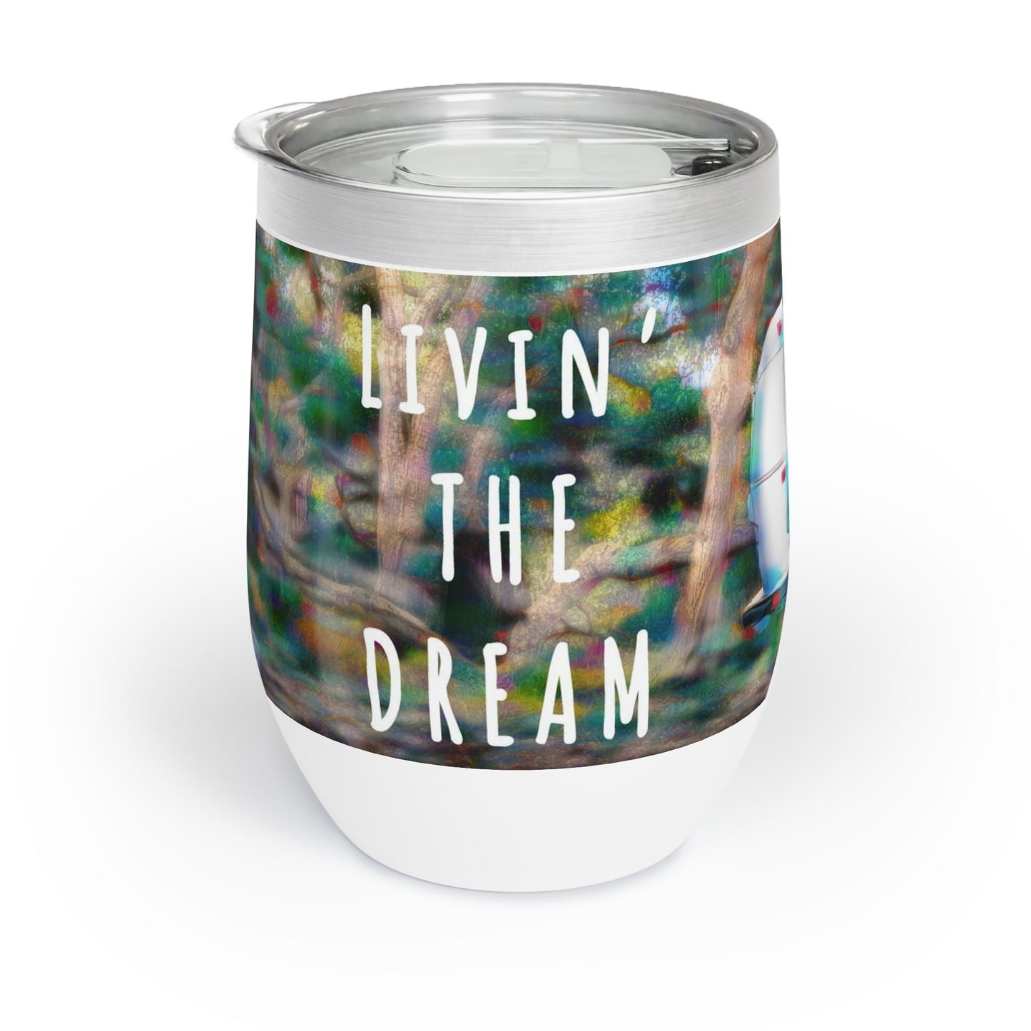 Airstream 12oz Wine Tumbler Gift - Stainless Steel with Press On Slide Closing Lid