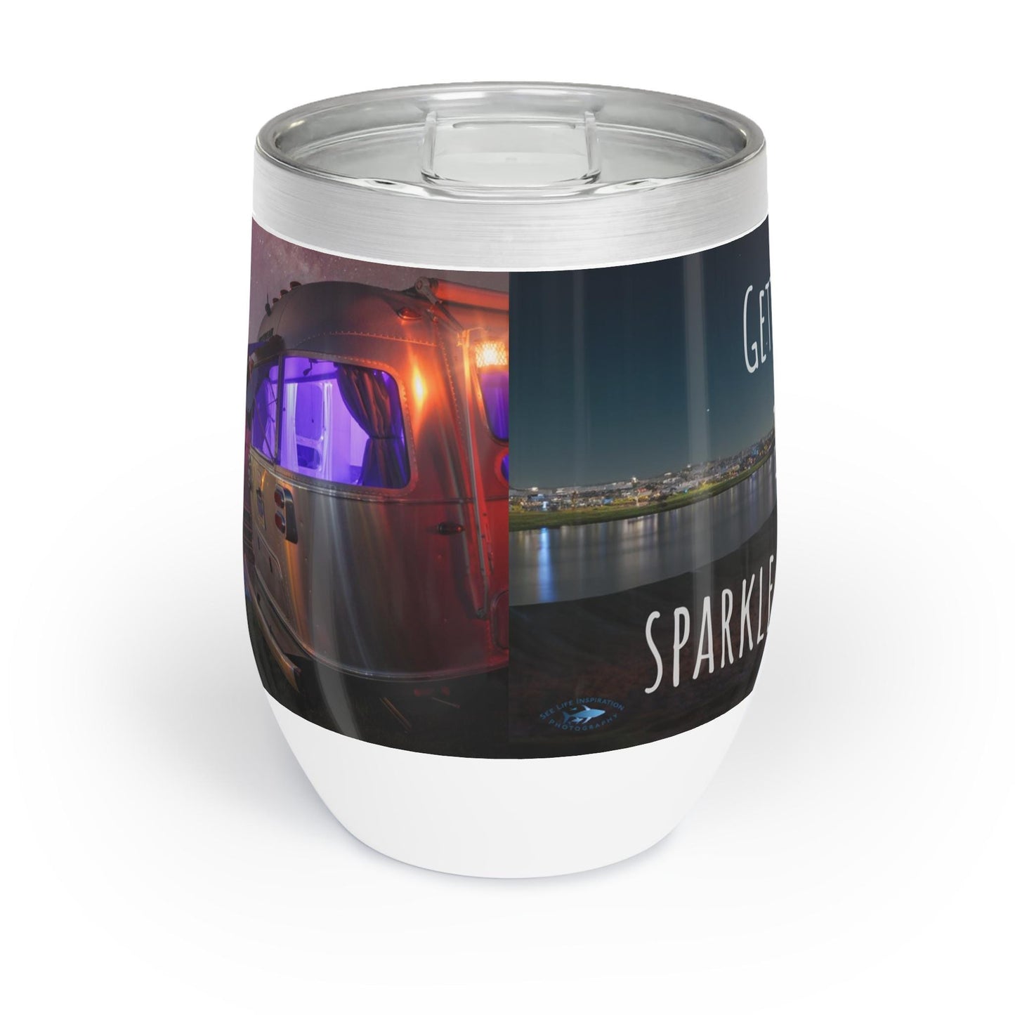 Airstream Wine Tumbler: Night Sky Under the Stars, 12oz Stainless Steel