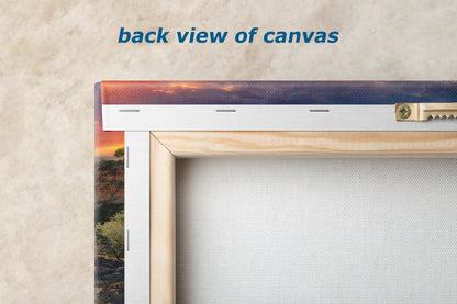 a picture frame with a picture of a sunset