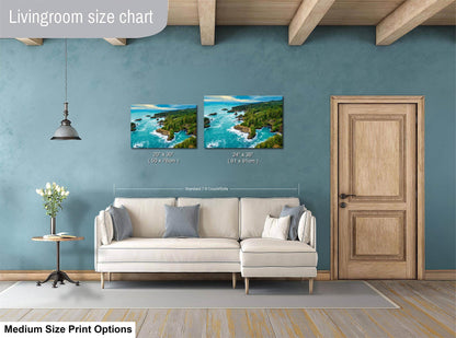 Oregon Coastal Nature Landscape: Serene Pacific Ocean Print Scene for Home Decor & Wall Art