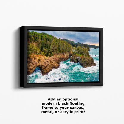Oregon Coast Ocean Picture, Pacific Northwest Nature Photo Relaxation Artwork for Meditation, Apartment, Office & House Décor