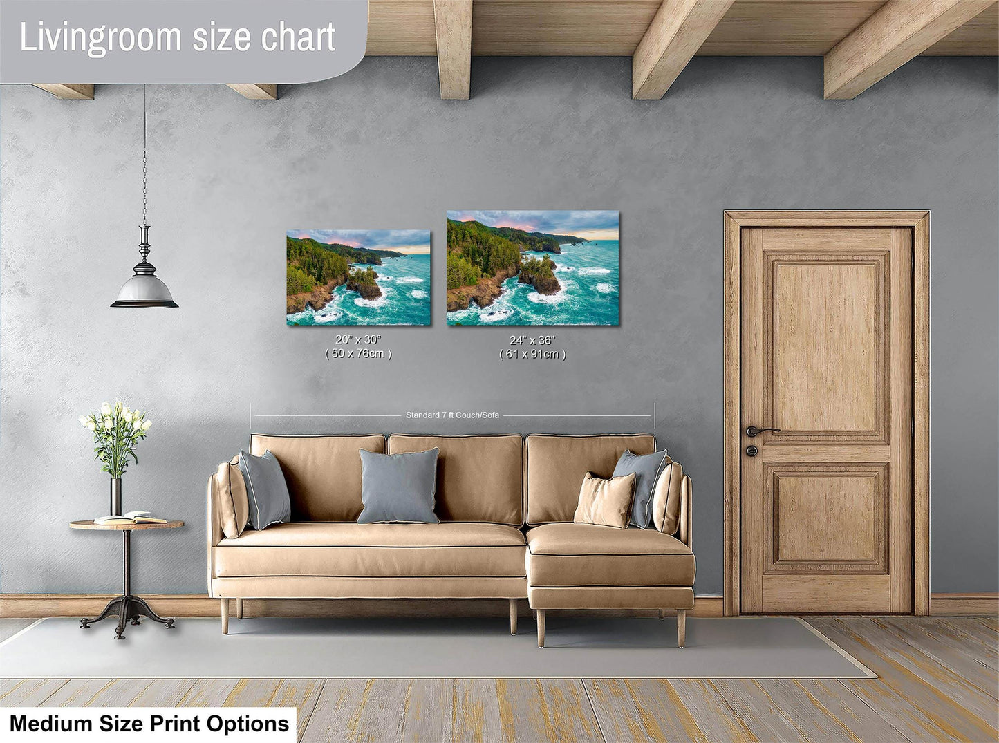 Oregon Coast Seascape Art: Pacific Ocean Print - Nature Photography Wall Art for Home Decor