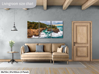 Oregon Coast Scenic Landscape Art Print: Framed Ocean Wall Decor for Home & Office