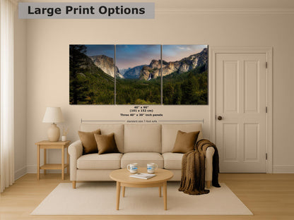 Yosemite National Park Mountain Picture Nature Photo Bohemian Relaxation Artwork for Meditation