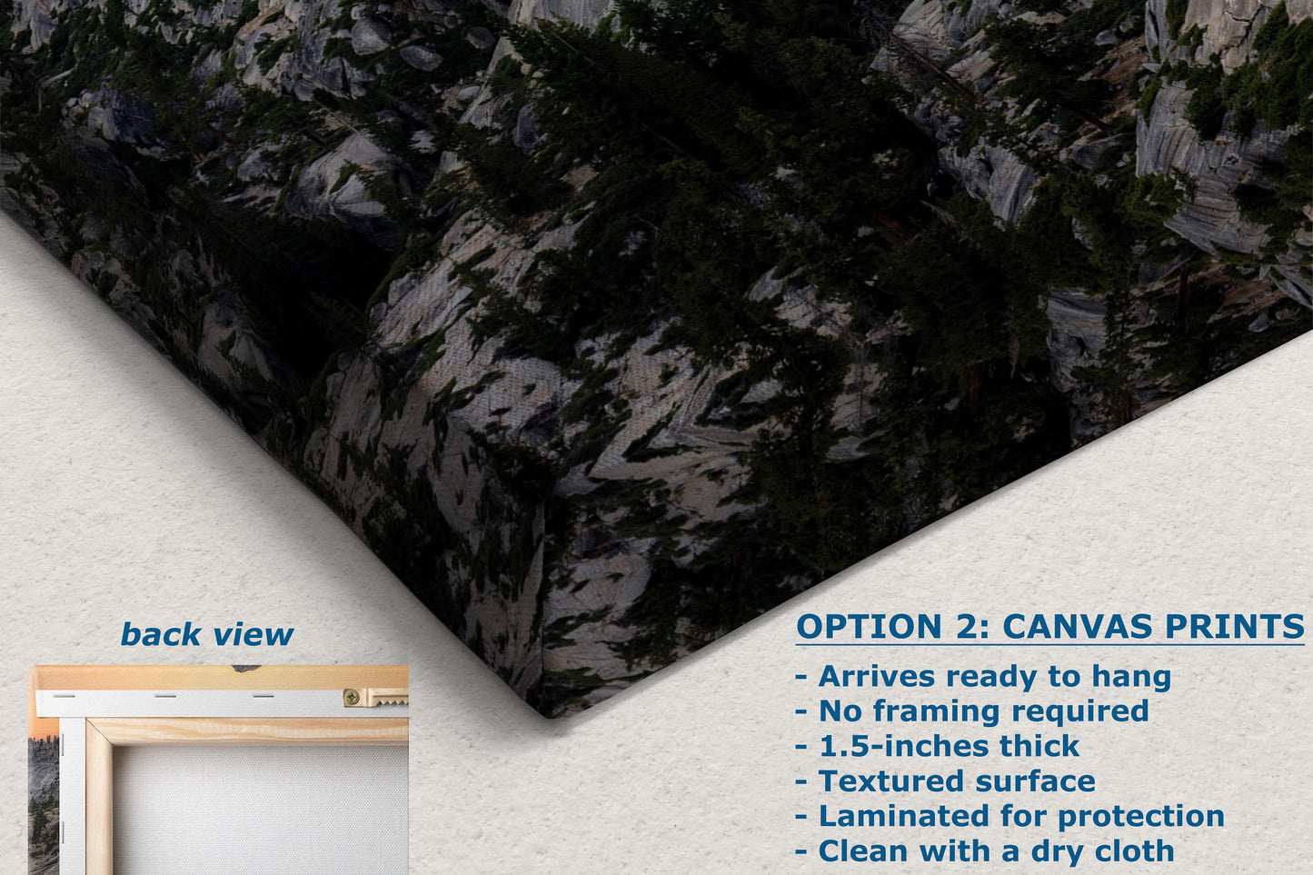 Glacier Point Yosemite National Park Mountain Picture, Half Dome Nature Photo Canvas Relaxation Artwork