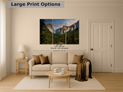 Yosemite National Park Mountain Picture Nature Photo Bohemian Relaxation Artwork for Meditation