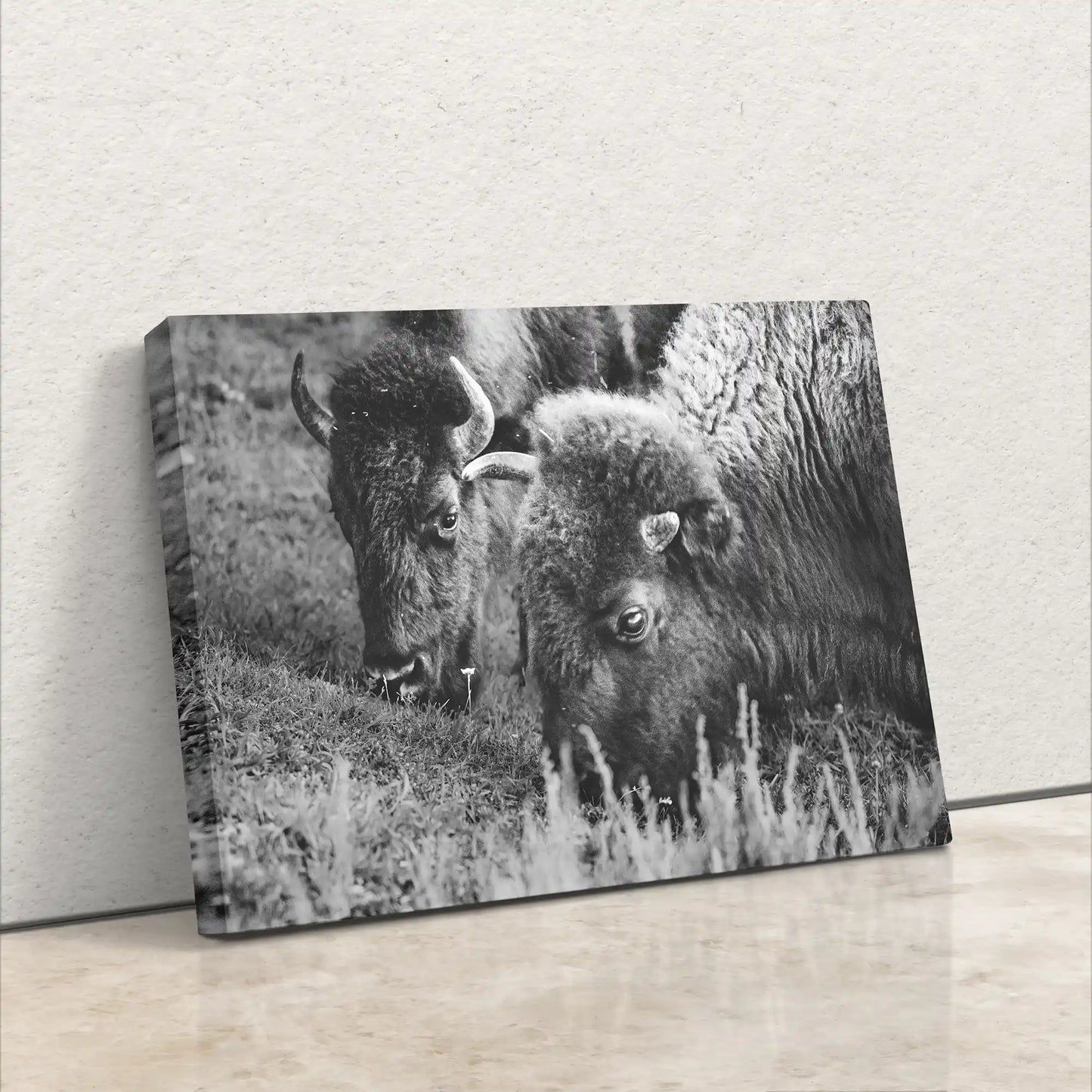 Bison Poster Buffalo Decor, Wildlife Metal Art Rustic West Home Décor