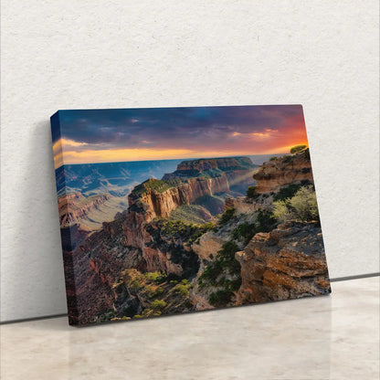 Cape Royal of Grand Canyon Sunset Wall Decor canvas leaning against wall