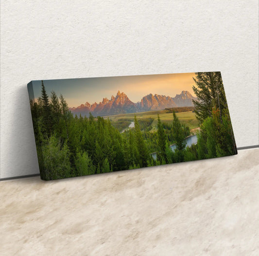 Grand Teton Mountain Sunrise National Park Décor with Snake River