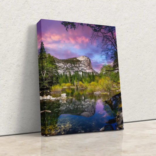 Yosemite National Park Art of Mt. Watkins from Mirror Lake, Water Reflection Art, Yosemite Gift Nature Decor