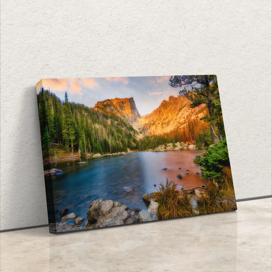 Rocky Mountain National Park Canvas, Scenic Dream Lake Landscape Photo, Estes Park, Colorado, Extra Large Artwork, National Parks Nature Art