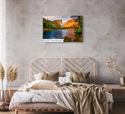 Rocky Mountain National Park Canvas, Scenic Dream Lake Landscape Photo, Estes Park, Colorado, Extra Large Artwork, National Parks Nature Art