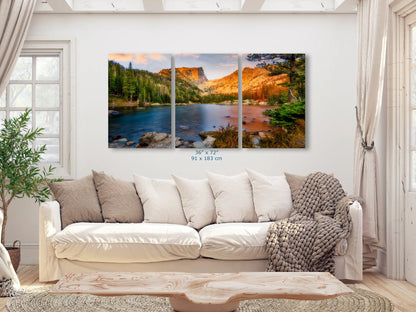 Rocky Mountain National Park Canvas, Scenic Dream Lake Landscape Photo, Estes Park, Colorado, Extra Large Artwork, National Parks Nature Art