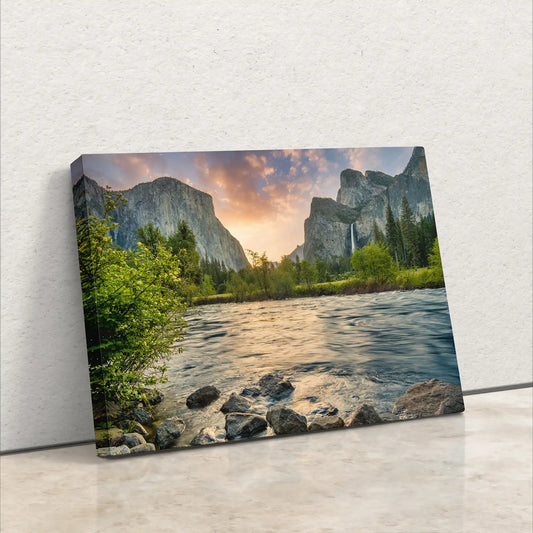 Yosemite's Valley View Sunrise Nature Landscape Wall Art Decor