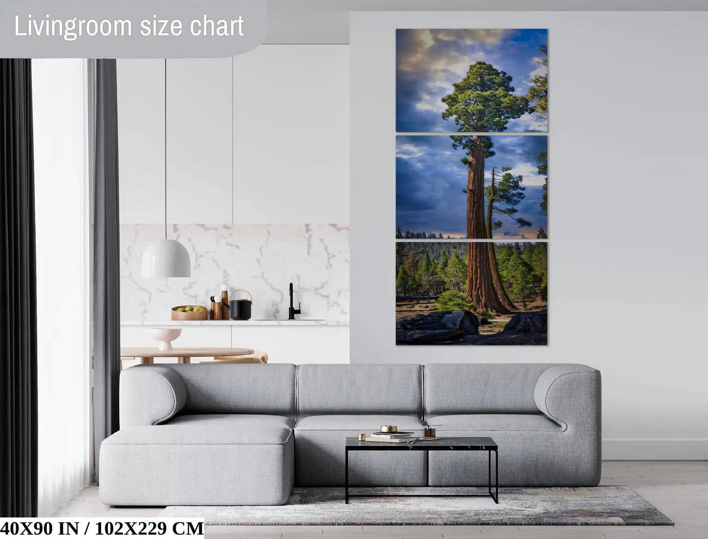 Giant Sequoia Tree Art Panoramic Redwood Forest Wall Decor