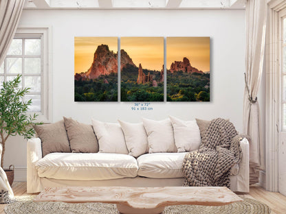 Garden of the Gods Colorado Springs Wall Art Canvas Print Landscape, Mountains at Colorado Springs, Scenic Nature Art in Paper/Canvas/Metal