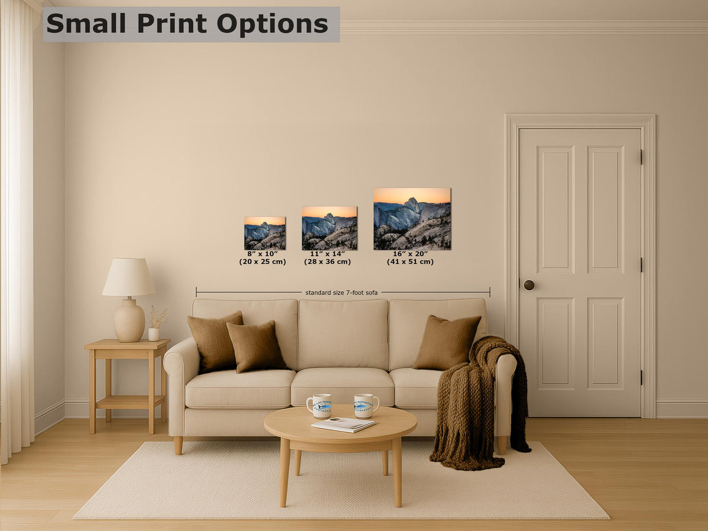 Glacier Point Yosemite National Park Mountain Picture, Half Dome Nature Photo Canvas Relaxation Artwork